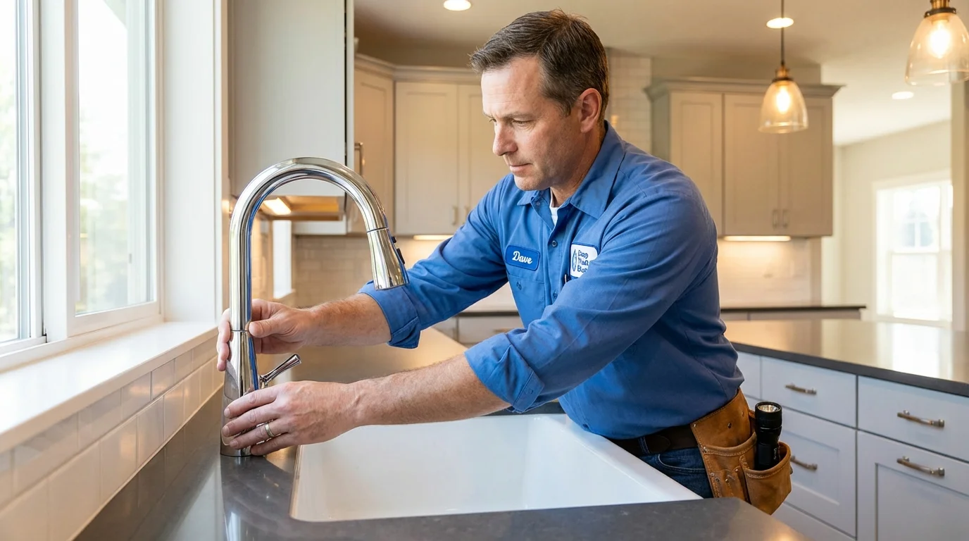 Kitchen faucet installation by Johns Plumbing LLC in Minot
