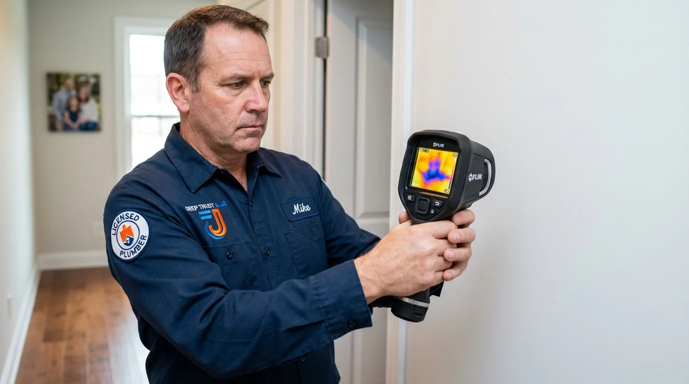 Thermal imaging leak detection by Johns Plumbing LLC in Minot
